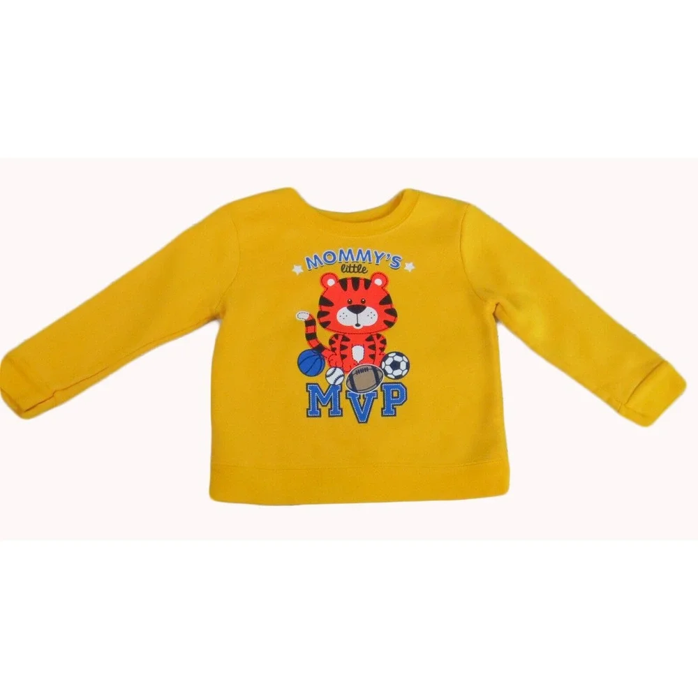 Baby Boys Sweater Mommy Little‎ MVP Tiger Sports Yellow Long Sleeve Size 24 Mths